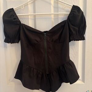 Black Top Peasant Style